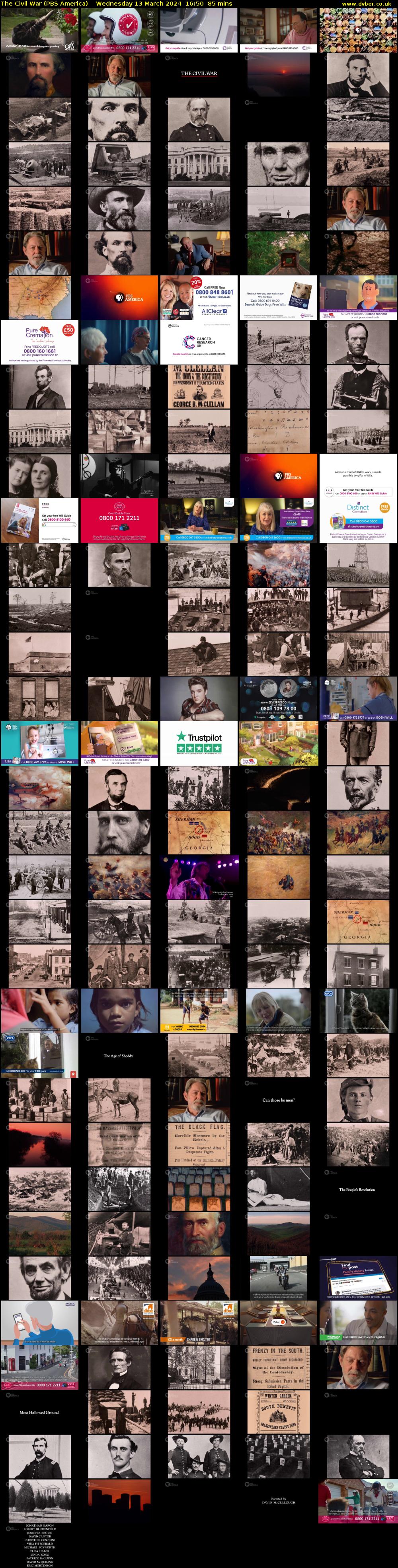The Civil War (PBS America) Wednesday 13 March 2024 16:50 - 18:15