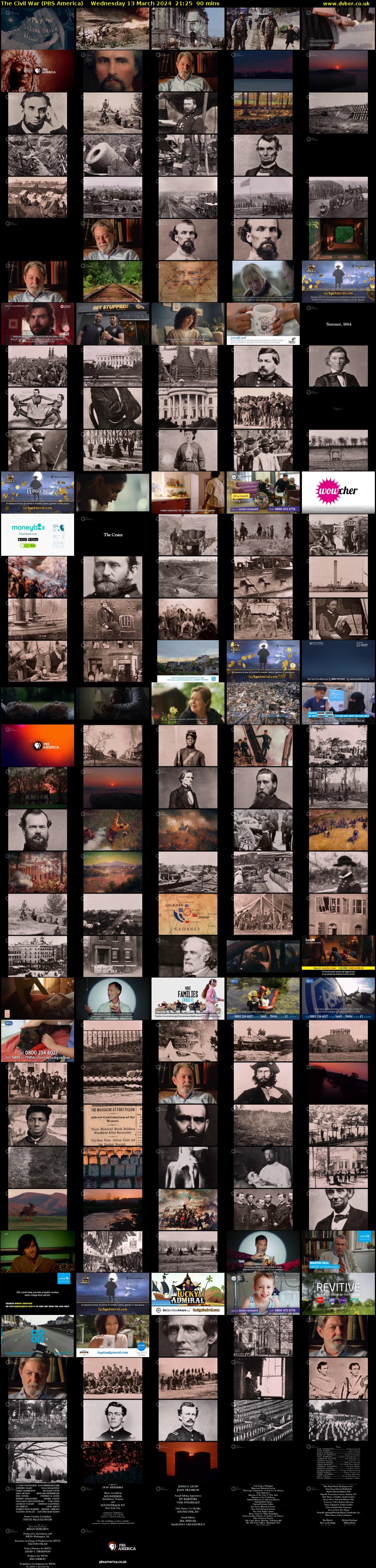 The Civil War (PBS America) Wednesday 13 March 2024 21:25 - 22:55