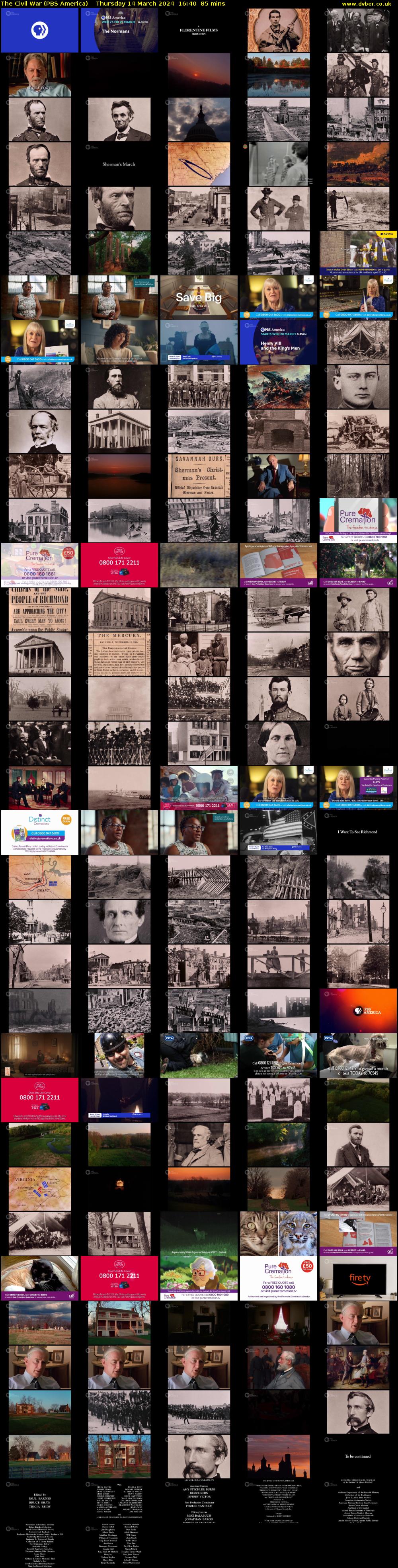 The Civil War (PBS America) Thursday 14 March 2024 16:40 - 18:05