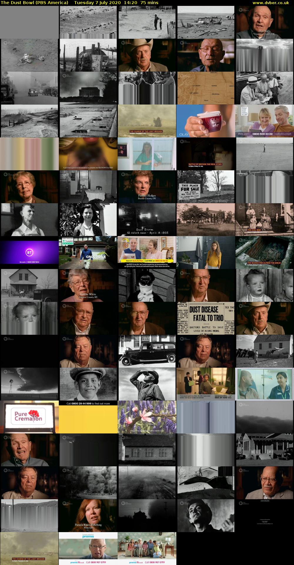 The Dust Bowl (PBS America) Tuesday 7 July 2020 14:20 - 15:35