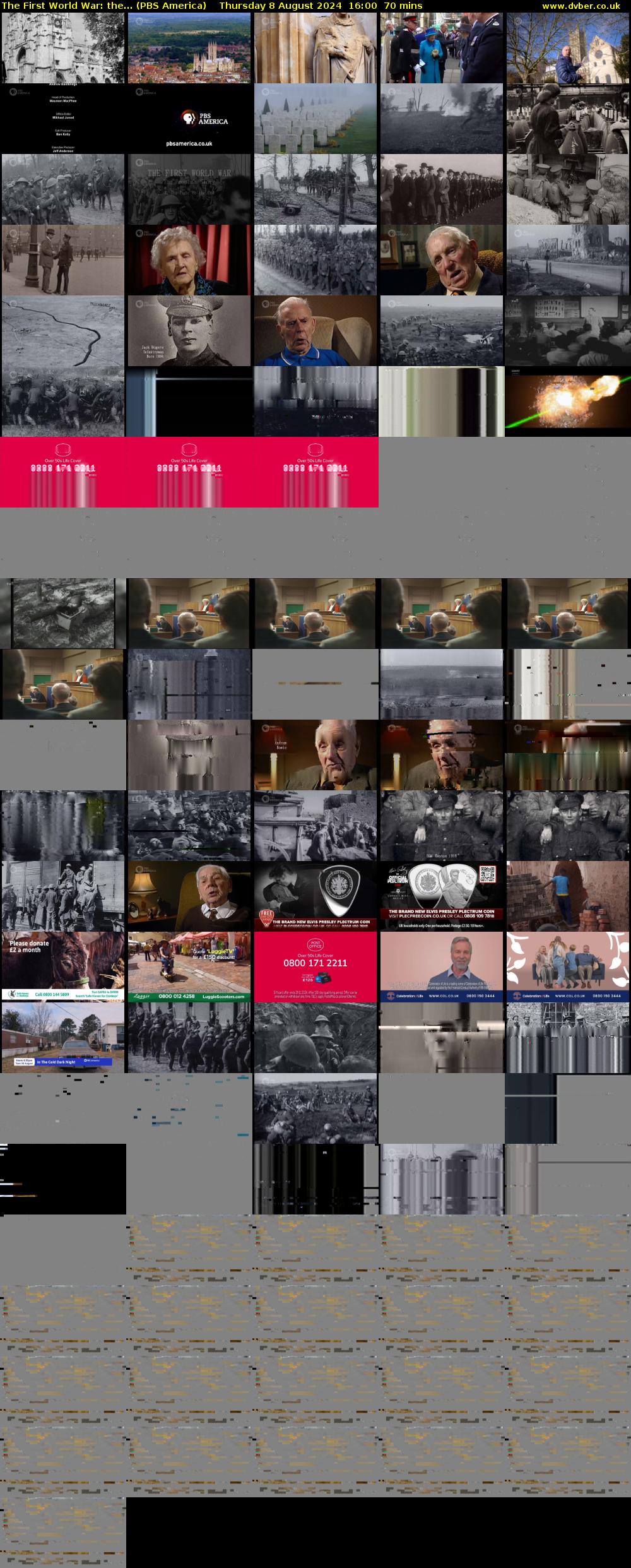The First World War: the... (PBS America) Thursday 8 August 2024 16:00 - 17:10