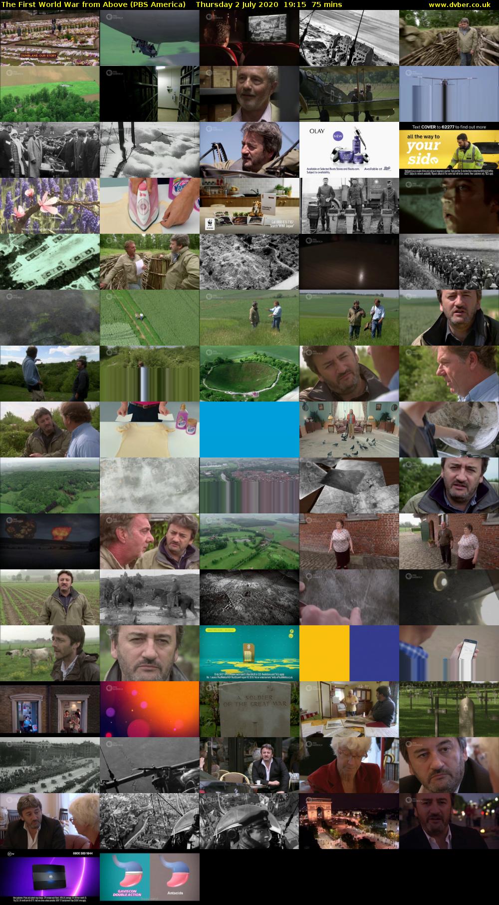 The First World War from Above (PBS America) Thursday 2 July 2020 19:15 - 20:30