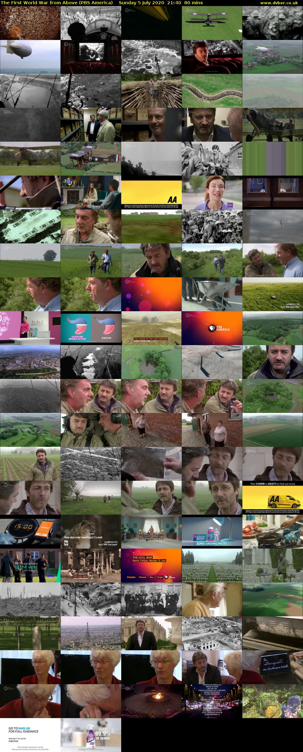 The First World War from Above (PBS America) Sunday 5 July 2020 21:40 - 23:00