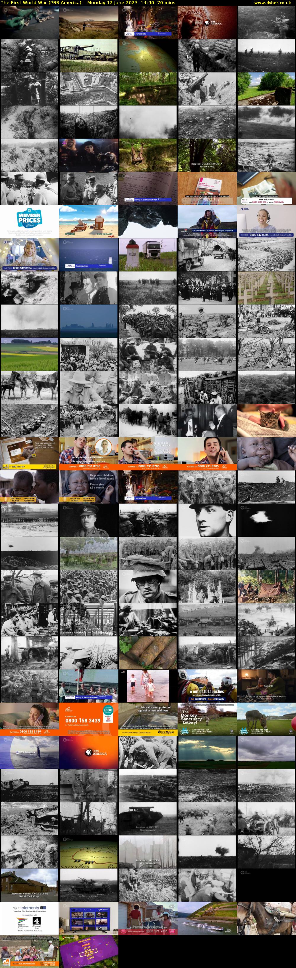 The First World War (PBS America) Monday 12 June 2023 14:40 - 15:50