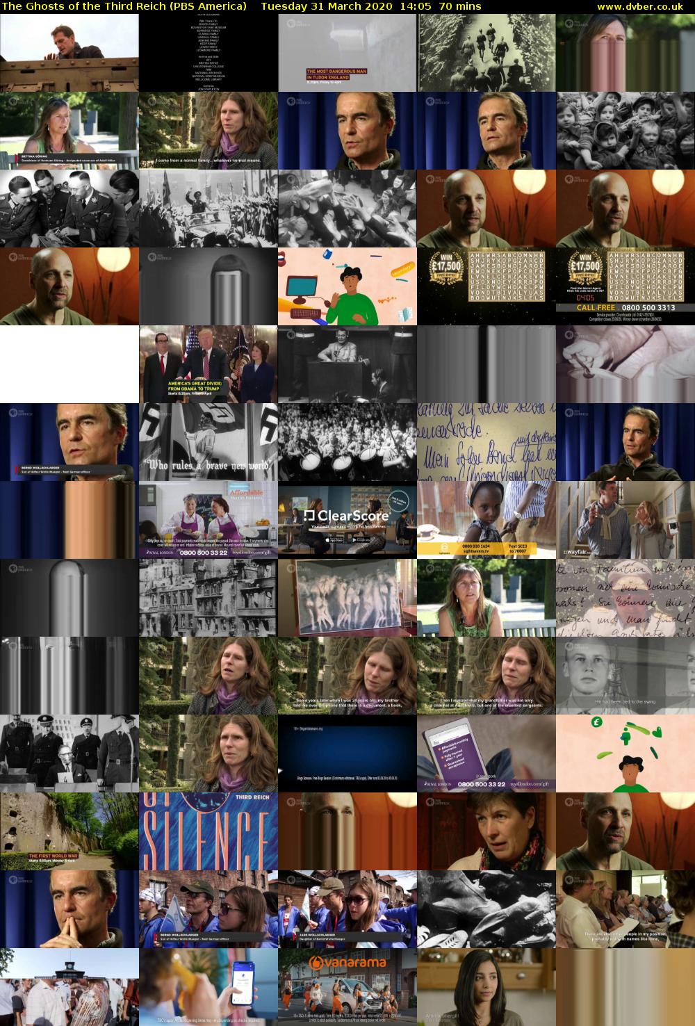 The Ghosts of the Third Reich (PBS America) Tuesday 31 March 2020 14:05 - 15:15