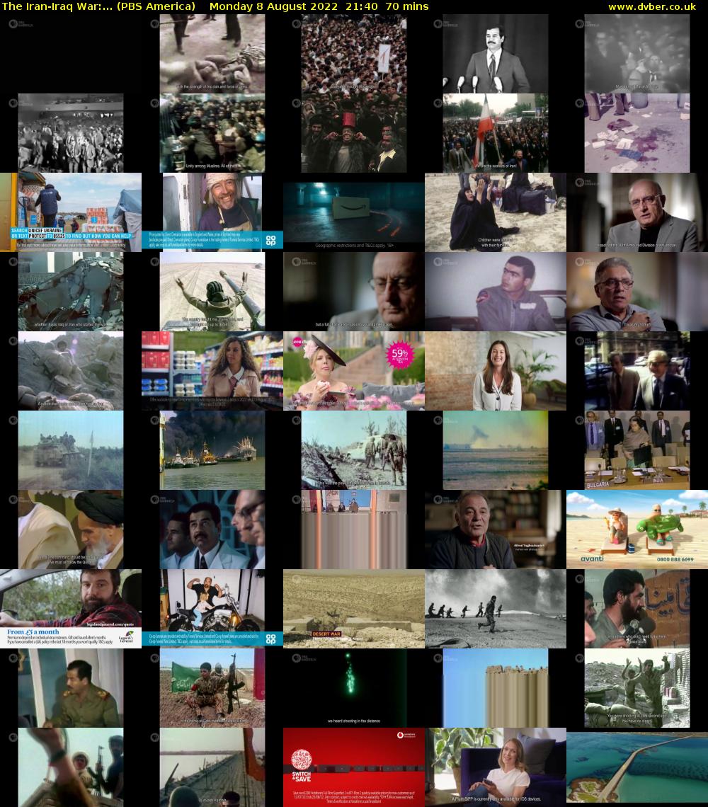 The Iran-Iraq War:... (PBS America) Monday 8 August 2022 21:40 - 22:50