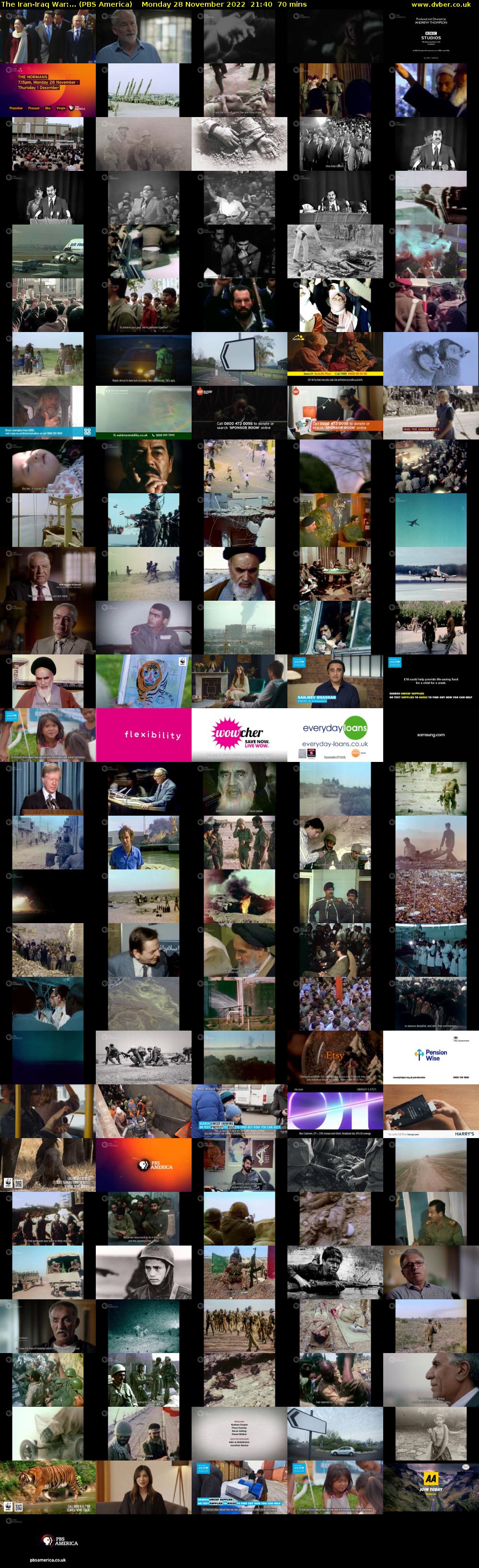 The Iran-Iraq War:... (PBS America) Monday 28 November 2022 21:40 - 22:50
