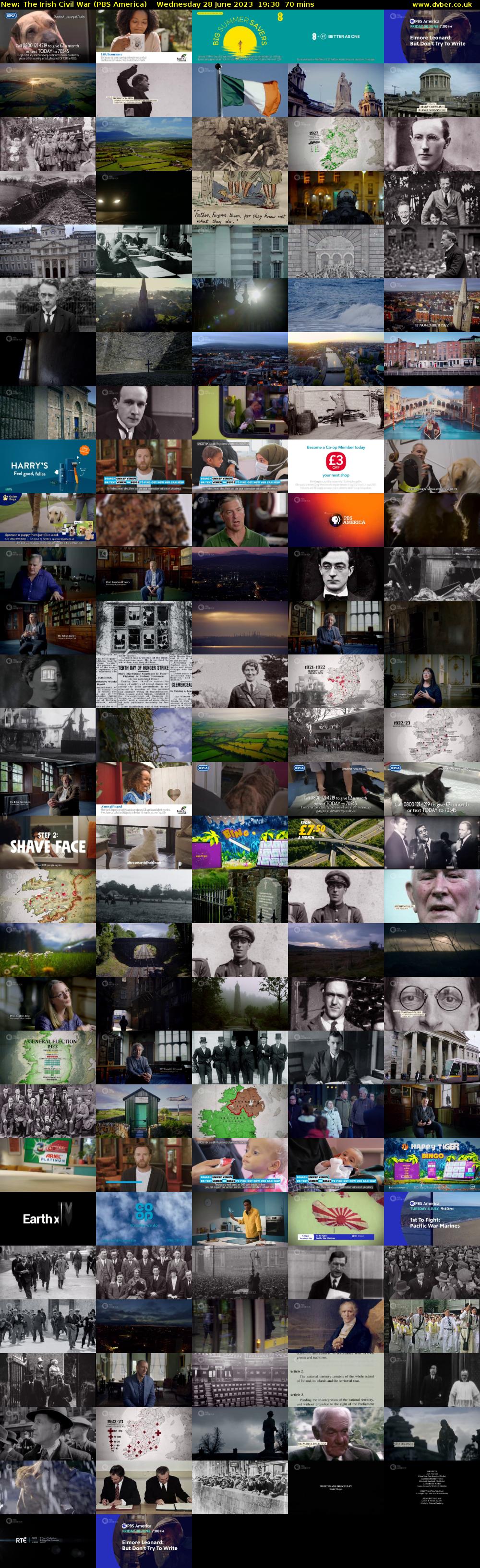 The Irish Civil War (PBS America) Wednesday 28 June 2023 19:30 - 20:40