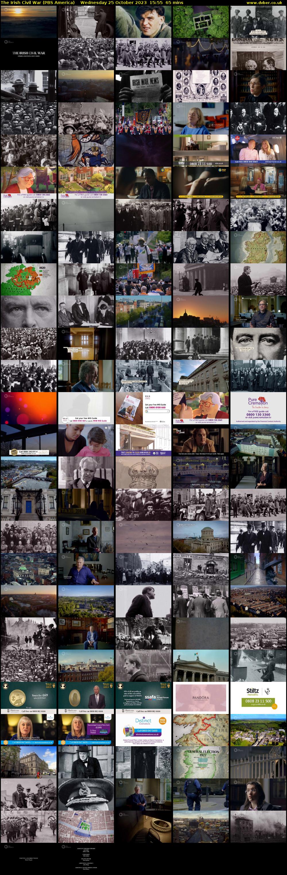The Irish Civil War (PBS America) Wednesday 25 October 2023 15:55 - 17:00