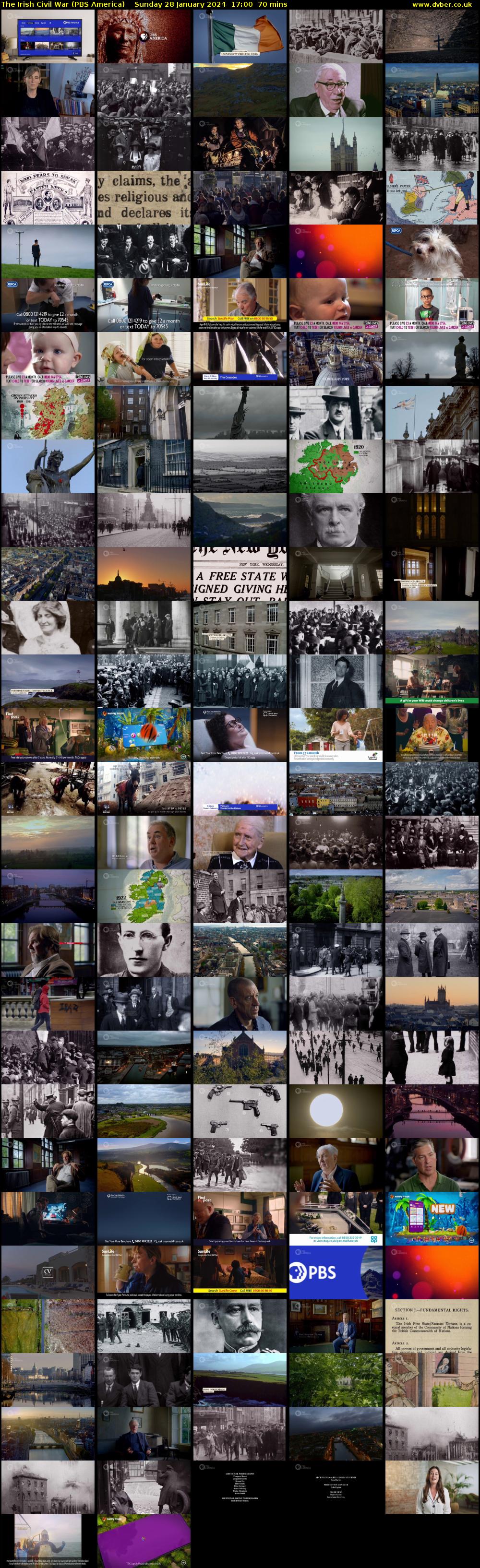 The Irish Civil War (PBS America) Sunday 28 January 2024 17:00 - 18:10