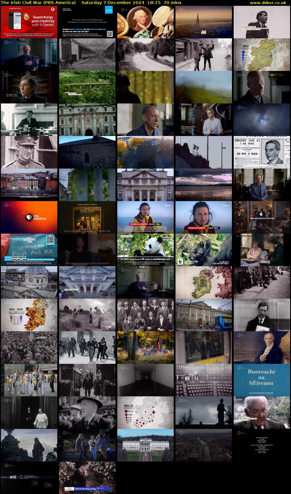 The Irish Civil War (PBS America) Saturday 7 December 2024 18:15 - 19:25