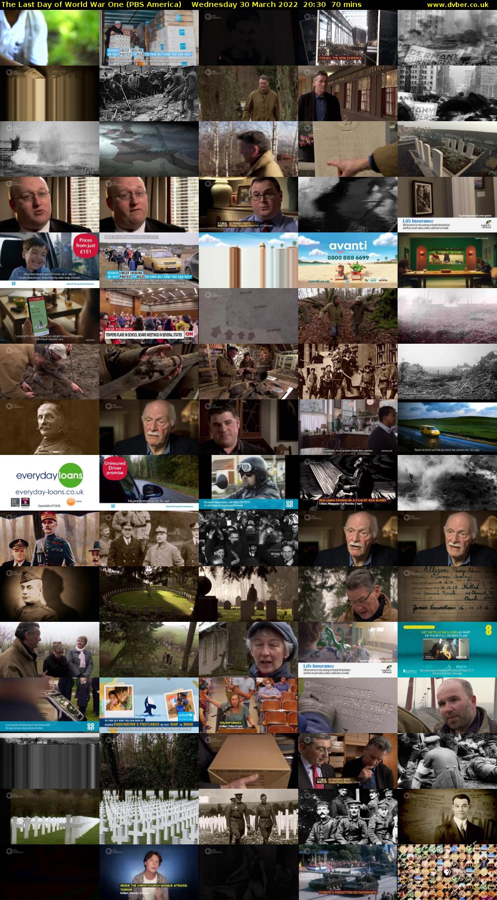 The Last Day of World War One (PBS America) Wednesday 30 March 2022 20:30 - 21:40