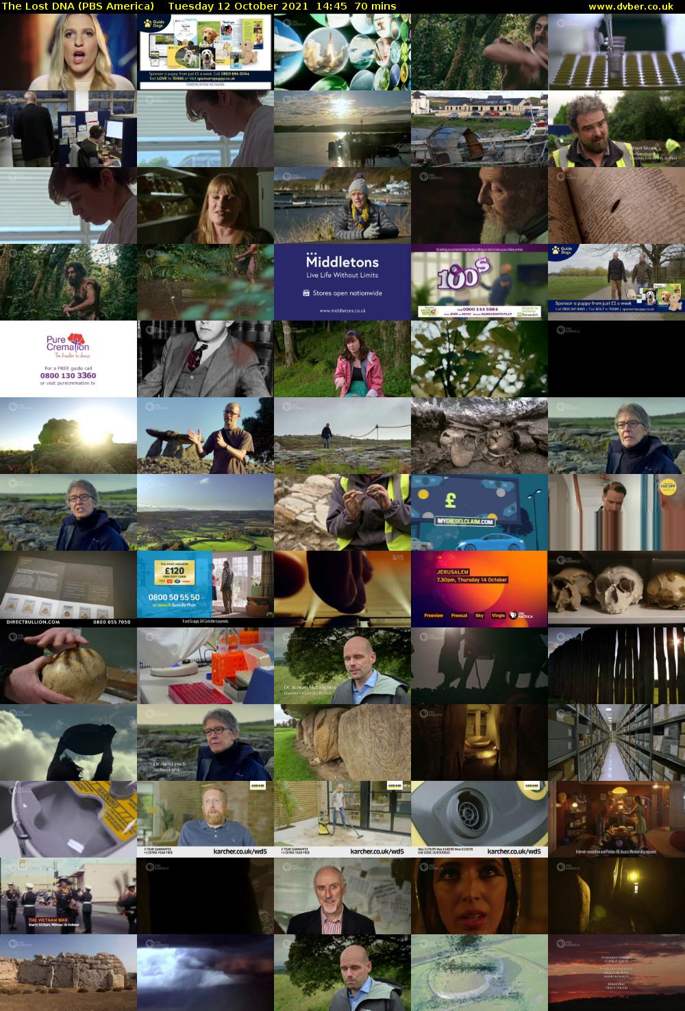 The Lost DNA (PBS America) Tuesday 12 October 2021 14:45 - 15:55