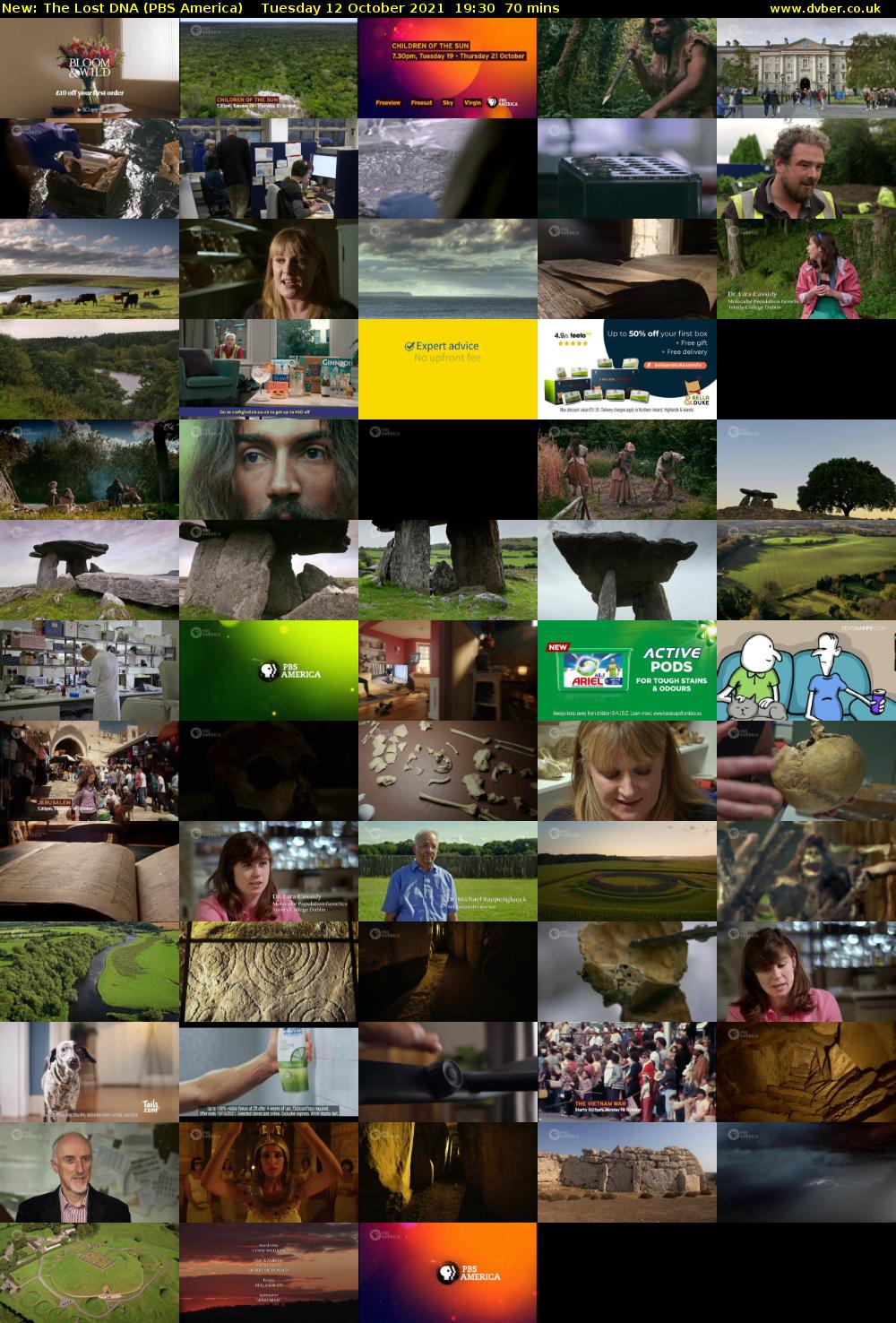 The Lost DNA (PBS America) Tuesday 12 October 2021 19:30 - 20:40