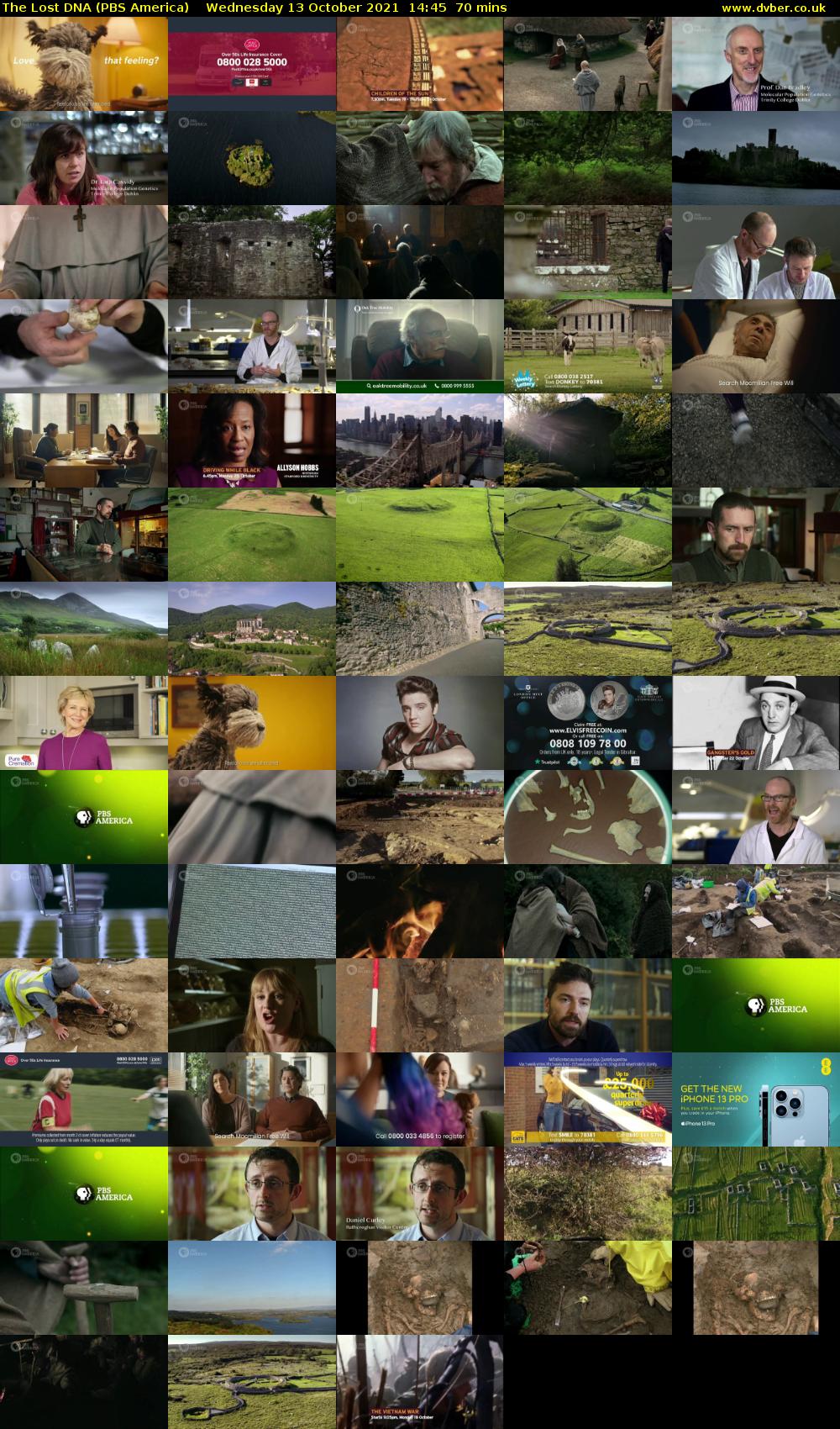 The Lost DNA (PBS America) Wednesday 13 October 2021 14:45 - 15:55