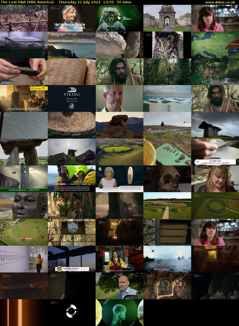 The Lost DNA (PBS America) Thursday 21 July 2022 13:55 - 15:05