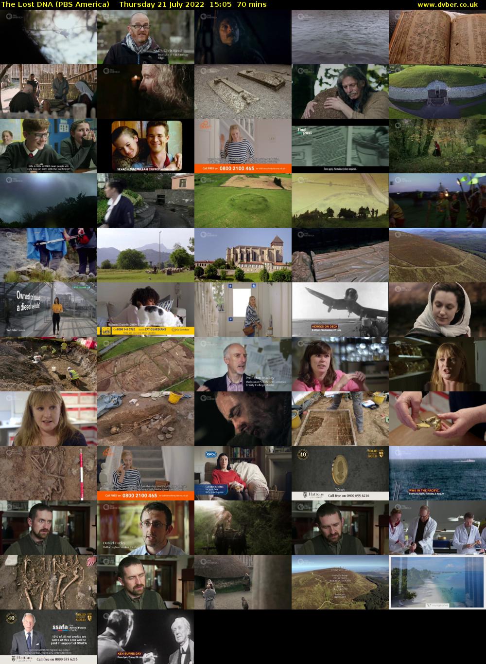 The Lost DNA (PBS America) Thursday 21 July 2022 15:05 - 16:15