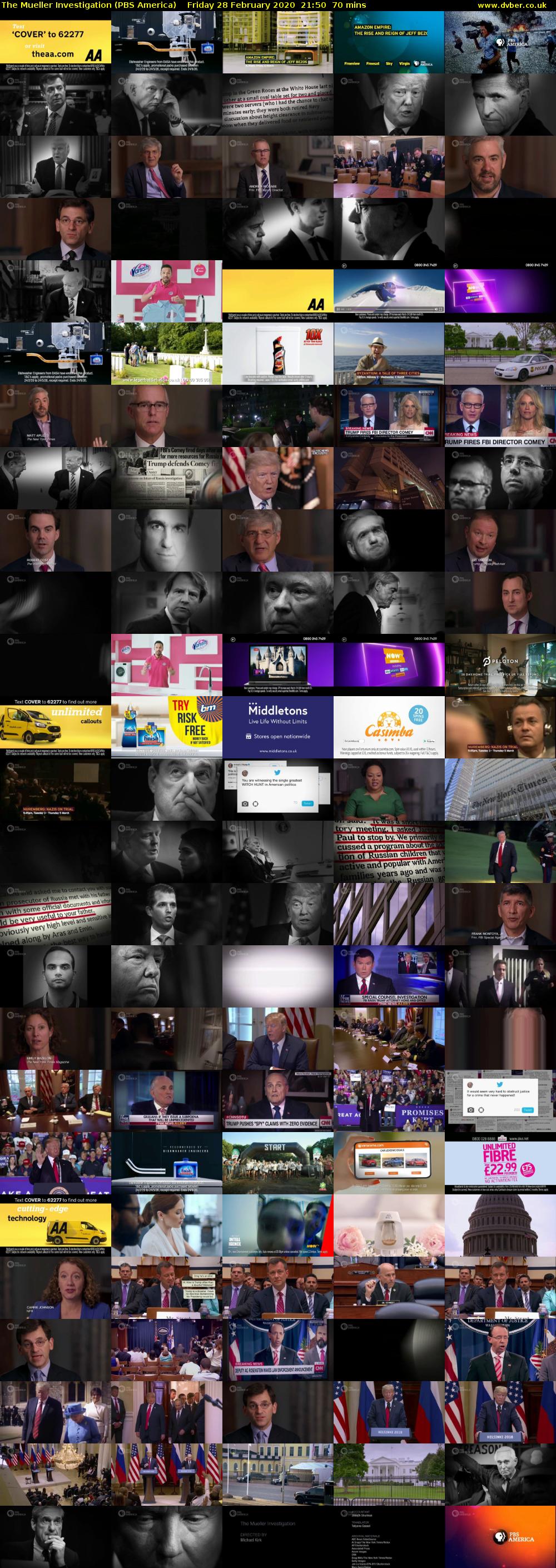 The Mueller Investigation (PBS America) Friday 28 February 2020 21:50 - 23:00