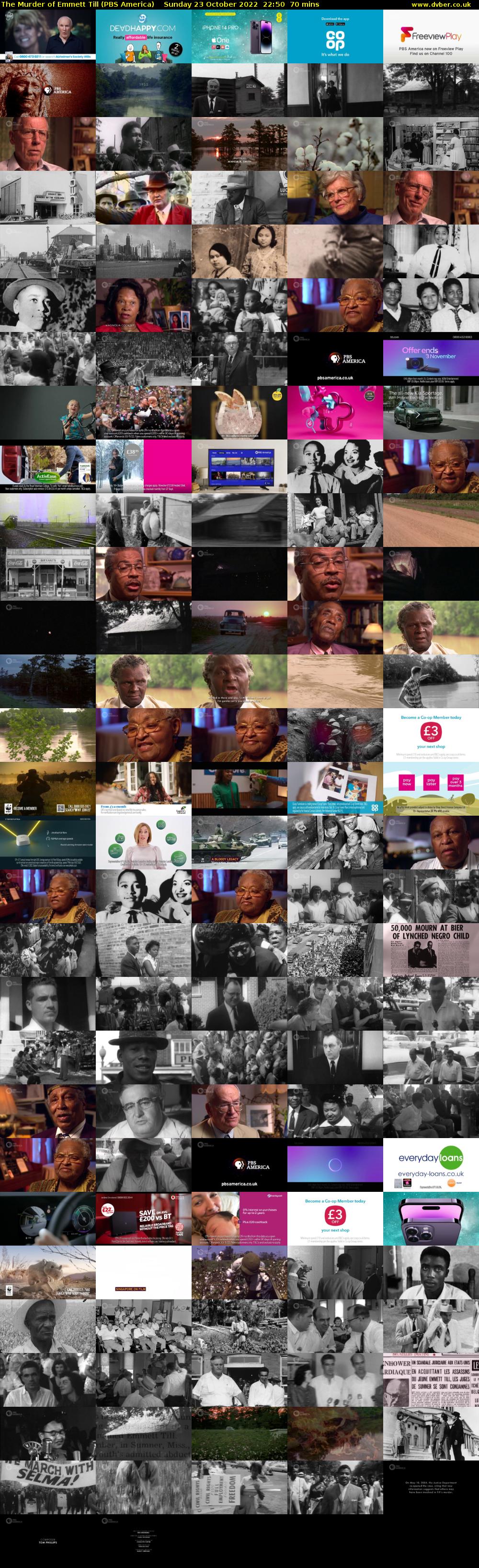 The Murder of Emmett Till (PBS America) Sunday 23 October 2022 22:50 - 00:00