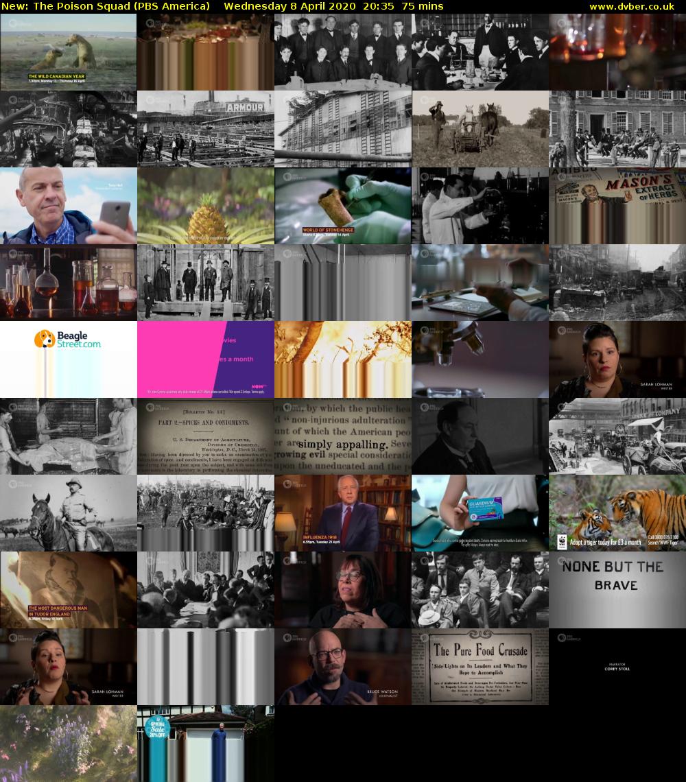 The Poison Squad (PBS America) Wednesday 8 April 2020 20:35 - 21:50