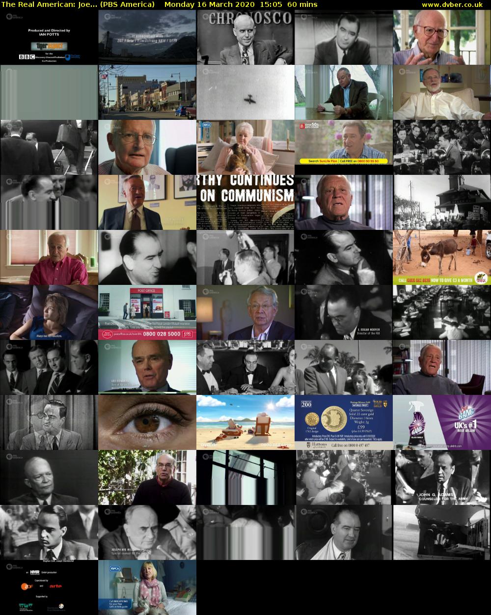 The Real American: Joe... (PBS America) Monday 16 March 2020 15:05 - 16:05