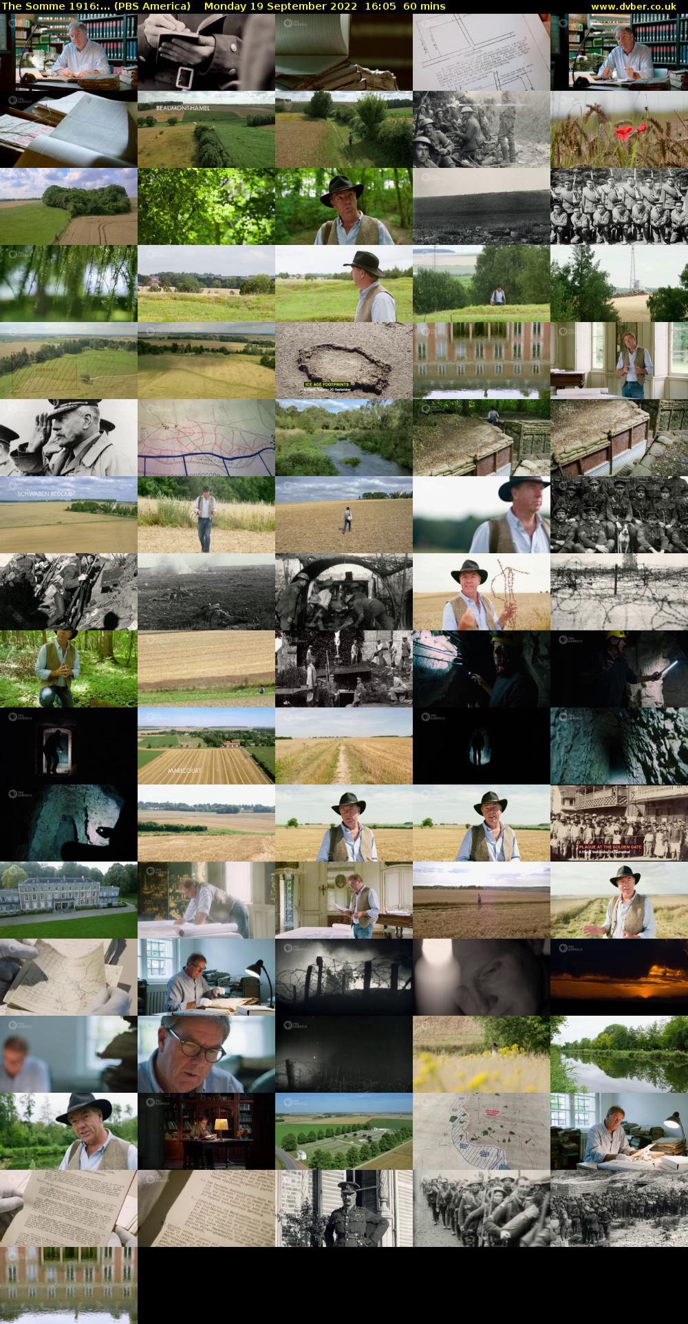 The Somme 1916:... (PBS America) Monday 19 September 2022 16:05 - 17:05