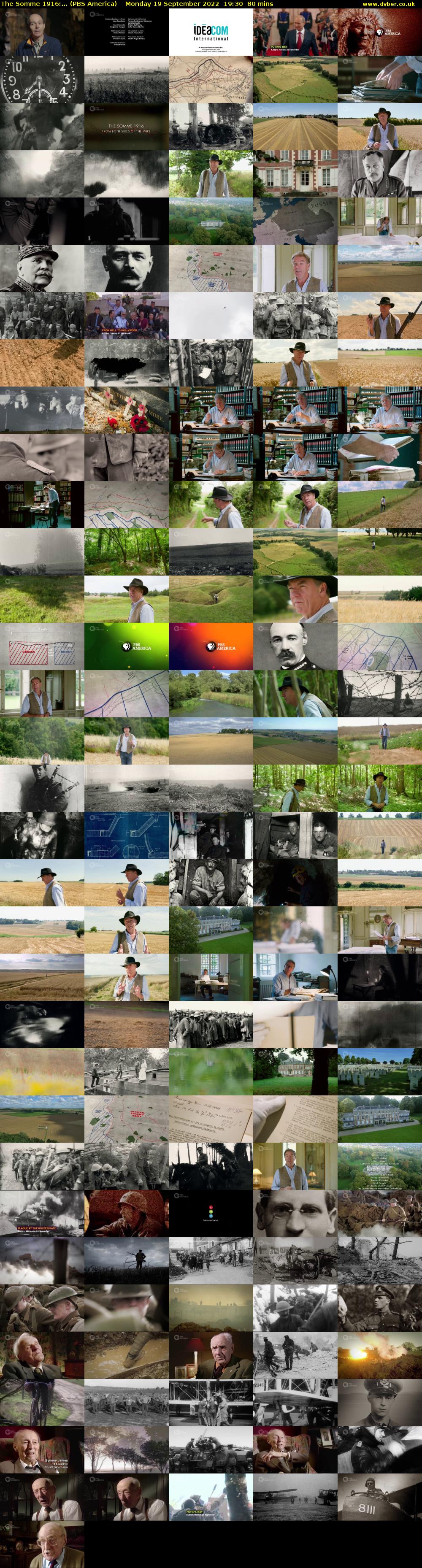 The Somme 1916:... (PBS America) Monday 19 September 2022 19:30 - 20:50