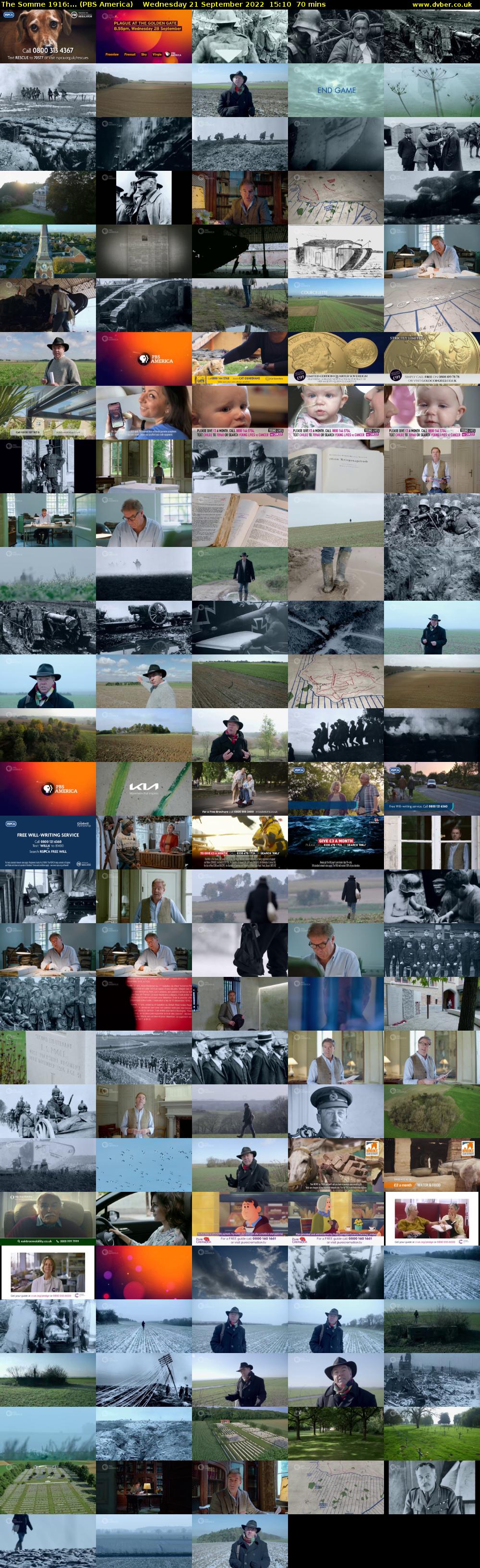 The Somme 1916:... (PBS America) Wednesday 21 September 2022 15:10 - 16:20