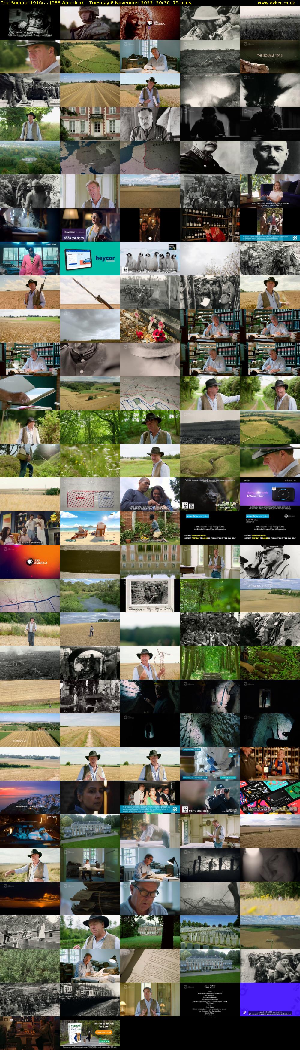 The Somme 1916:... (PBS America) Tuesday 8 November 2022 20:30 - 21:45