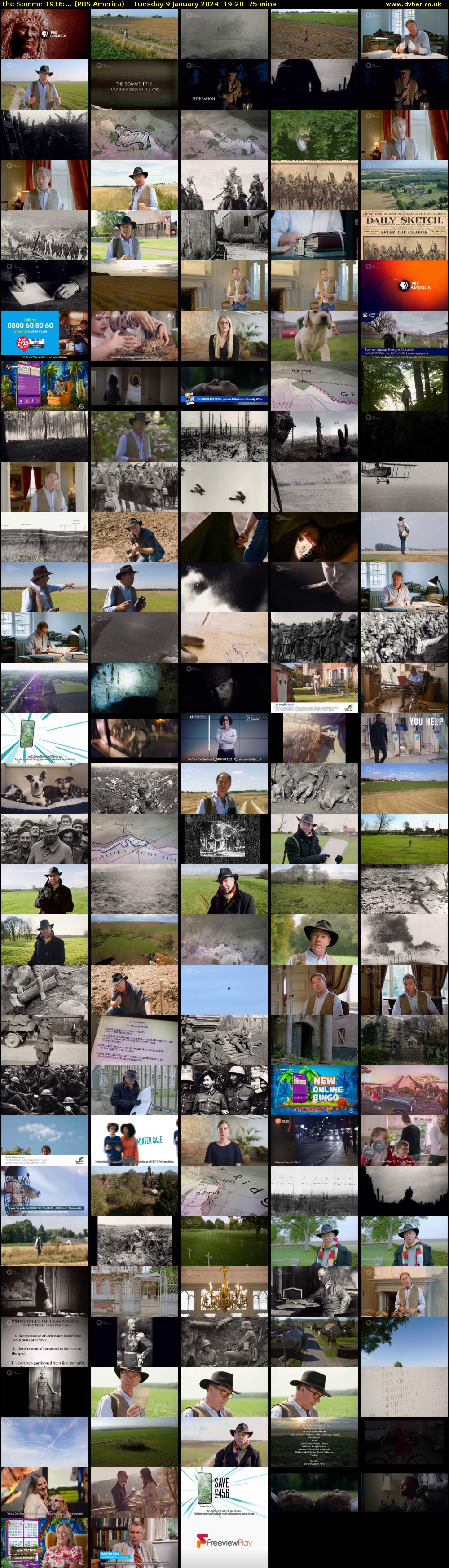 The Somme 1916:... (PBS America) Tuesday 9 January 2024 19:20 - 20:35