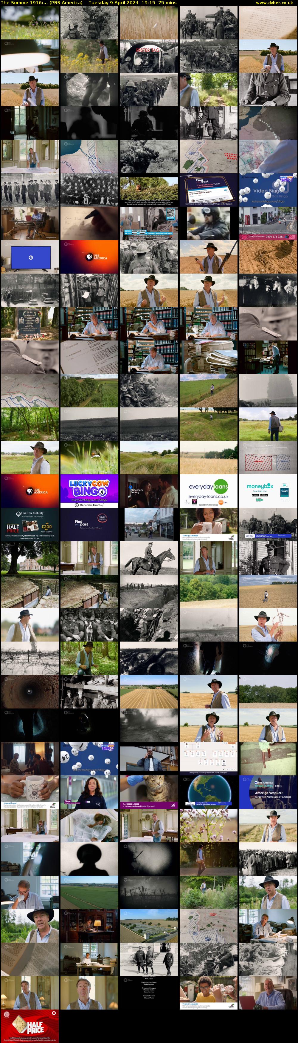 The Somme 1916:... (PBS America) Tuesday 9 April 2024 19:15 - 20:30
