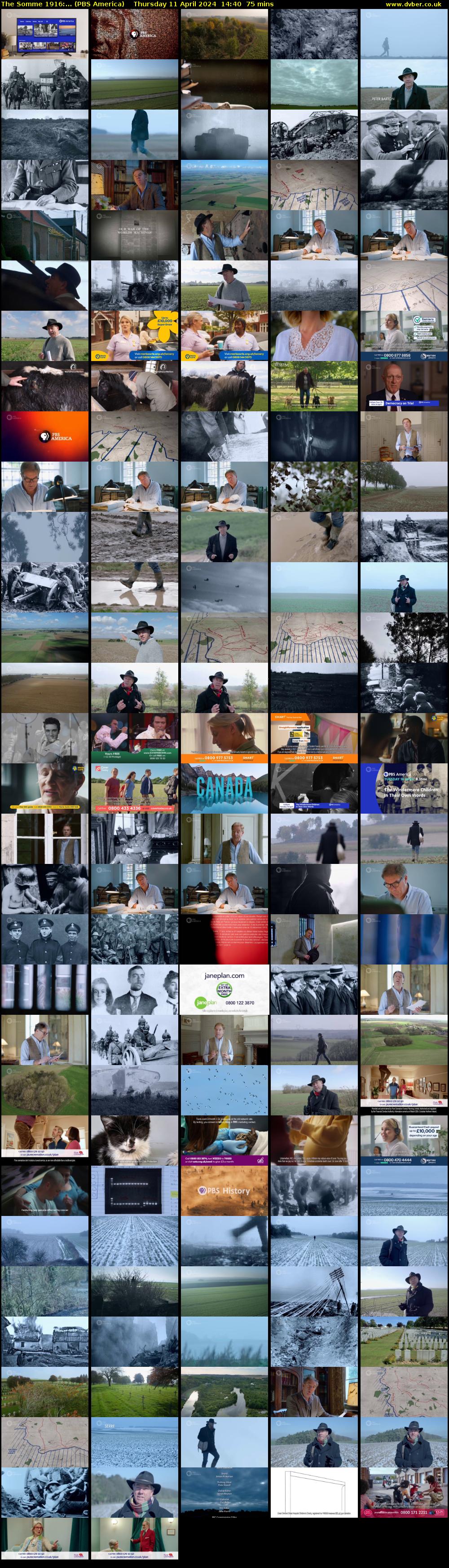 The Somme 1916:... (PBS America) Thursday 11 April 2024 14:40 - 15:55