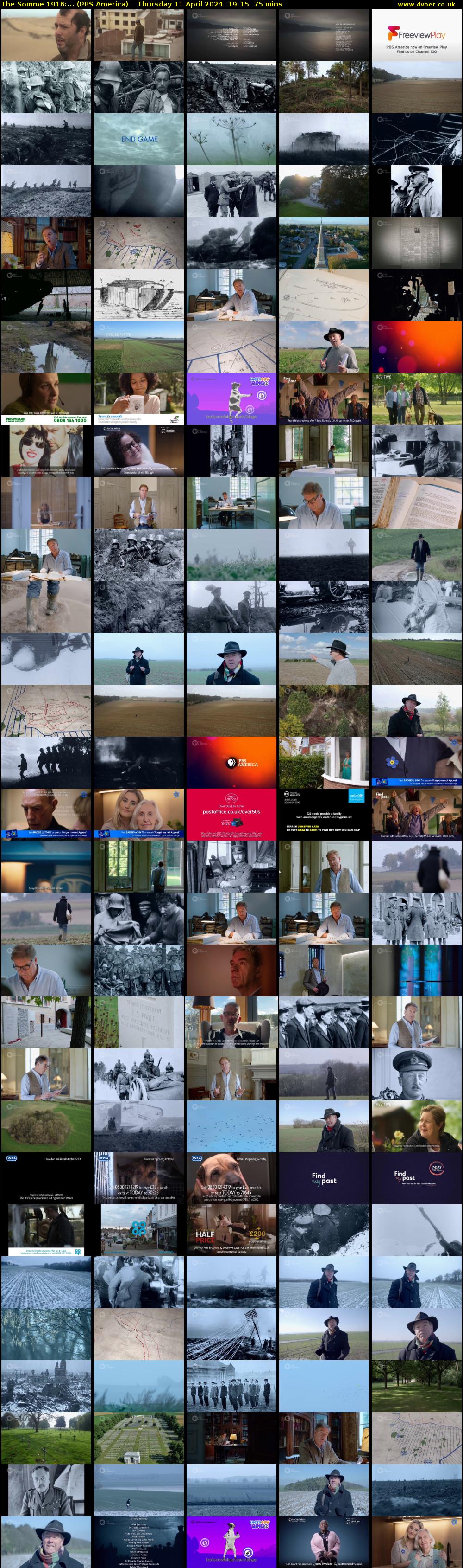 The Somme 1916:... (PBS America) Thursday 11 April 2024 19:15 - 20:30
