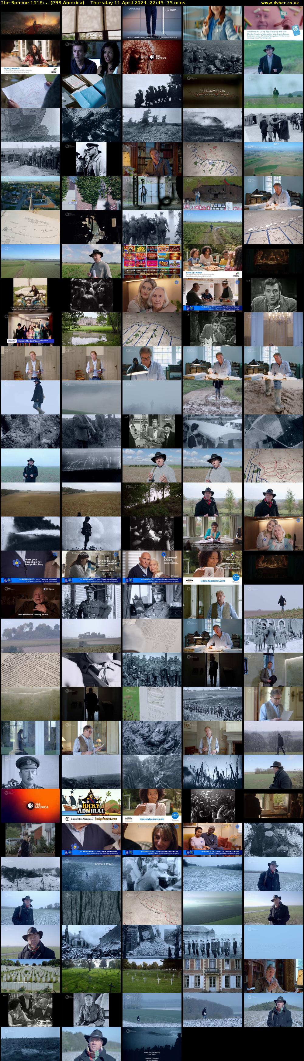 The Somme 1916:... (PBS America) Thursday 11 April 2024 22:45 - 00:00