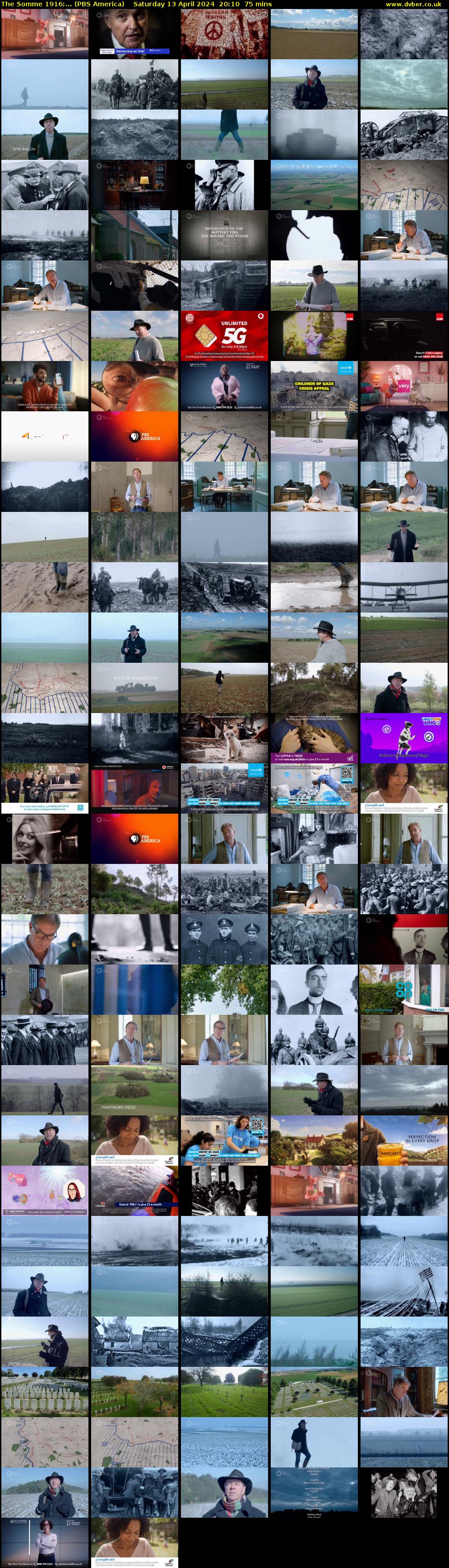 The Somme 1916:... (PBS America) Saturday 13 April 2024 20:10 - 21:25