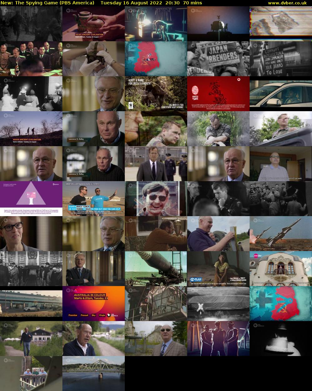 The Spying Game (PBS America) Tuesday 16 August 2022 20:30 - 21:40