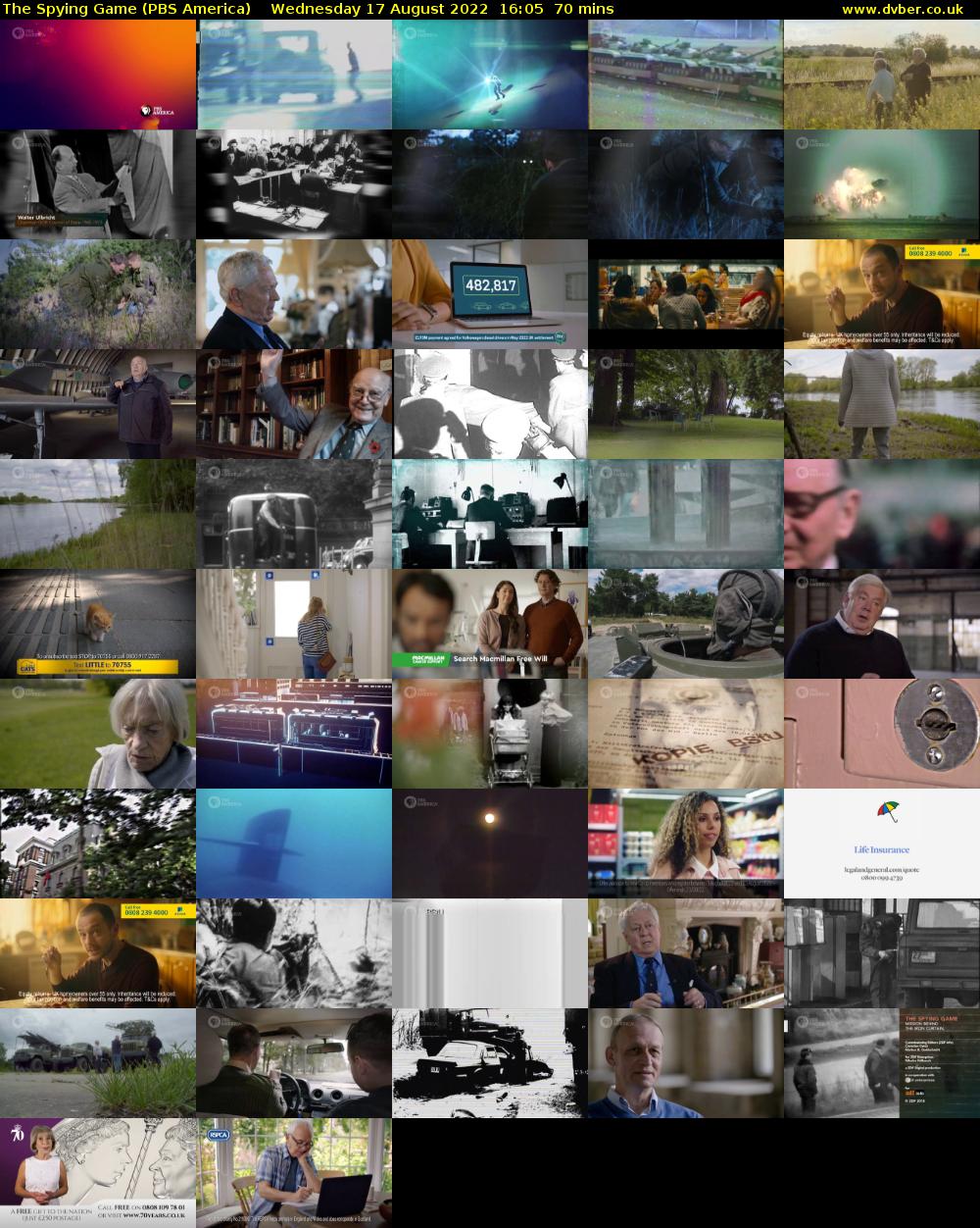 The Spying Game (PBS America) Wednesday 17 August 2022 16:05 - 17:15