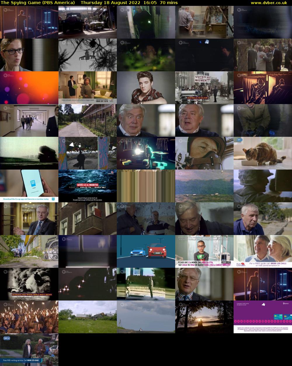 The Spying Game (PBS America) Thursday 18 August 2022 16:05 - 17:15