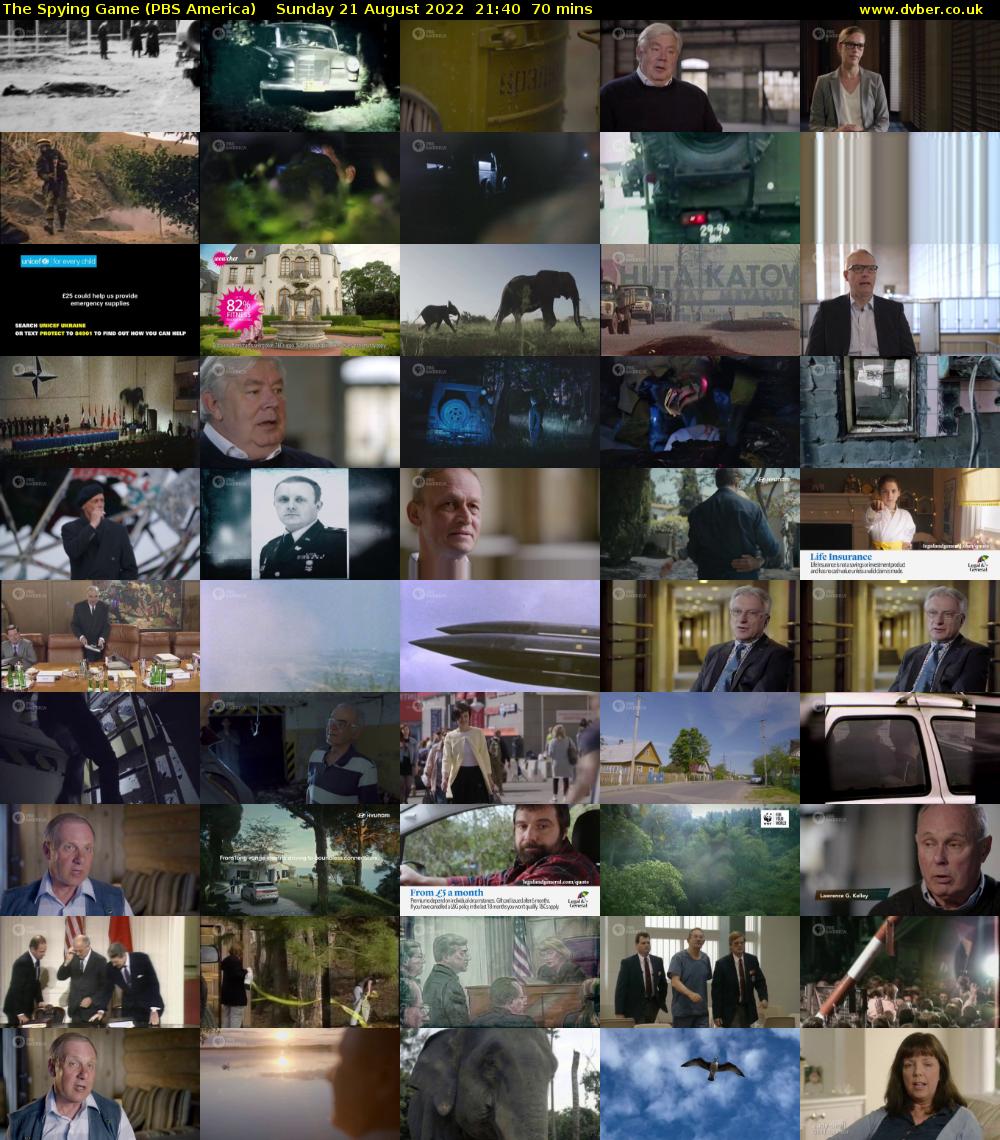 The Spying Game (PBS America) Sunday 21 August 2022 21:40 - 22:50