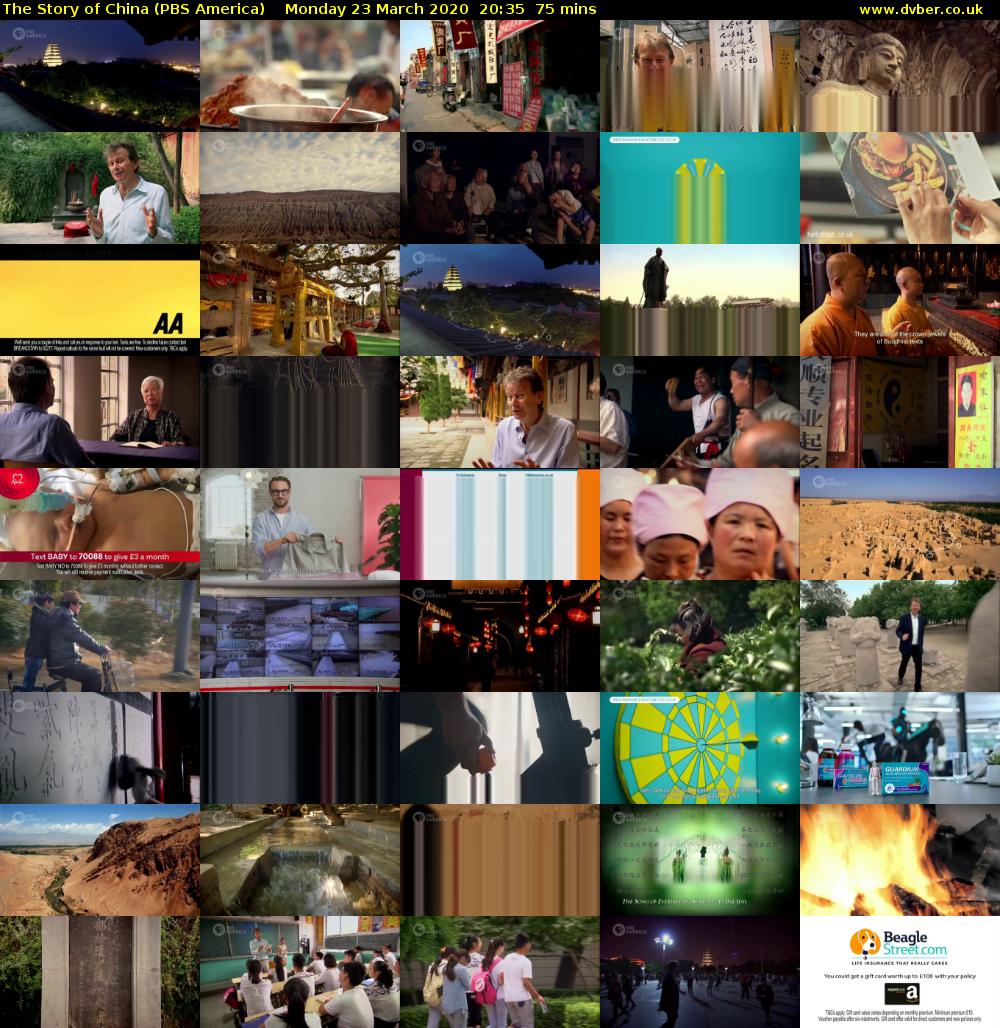 The Story of China (PBS America) Monday 23 March 2020 20:35 - 21:50