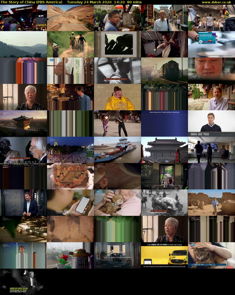 The Story of China (PBS America) Tuesday 24 March 2020 14:20 - 15:40