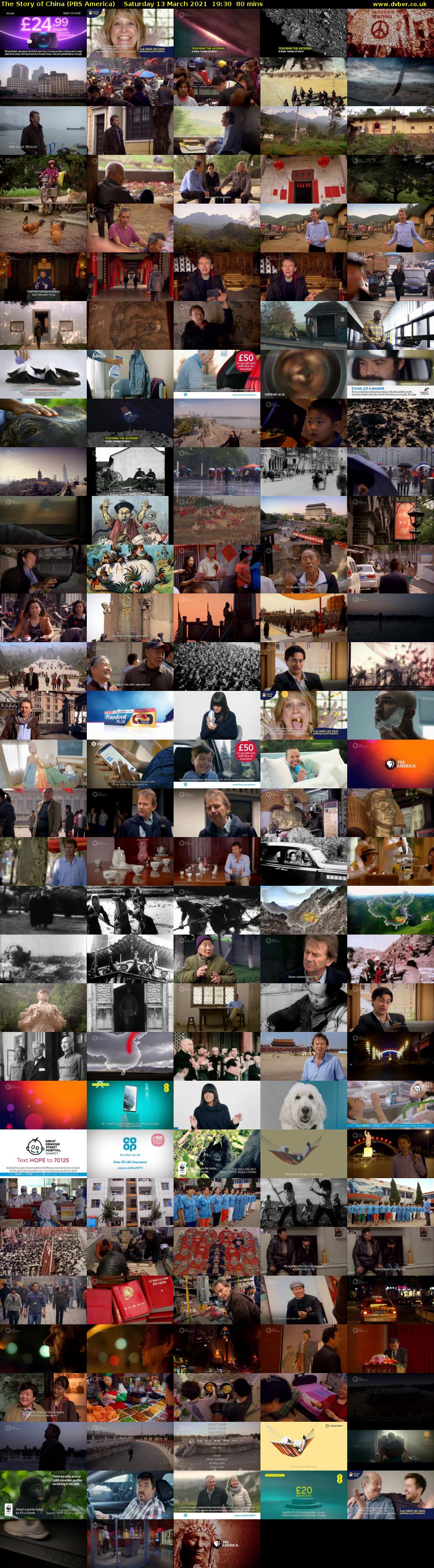The Story of China (PBS America) Saturday 13 March 2021 19:30 - 20:50