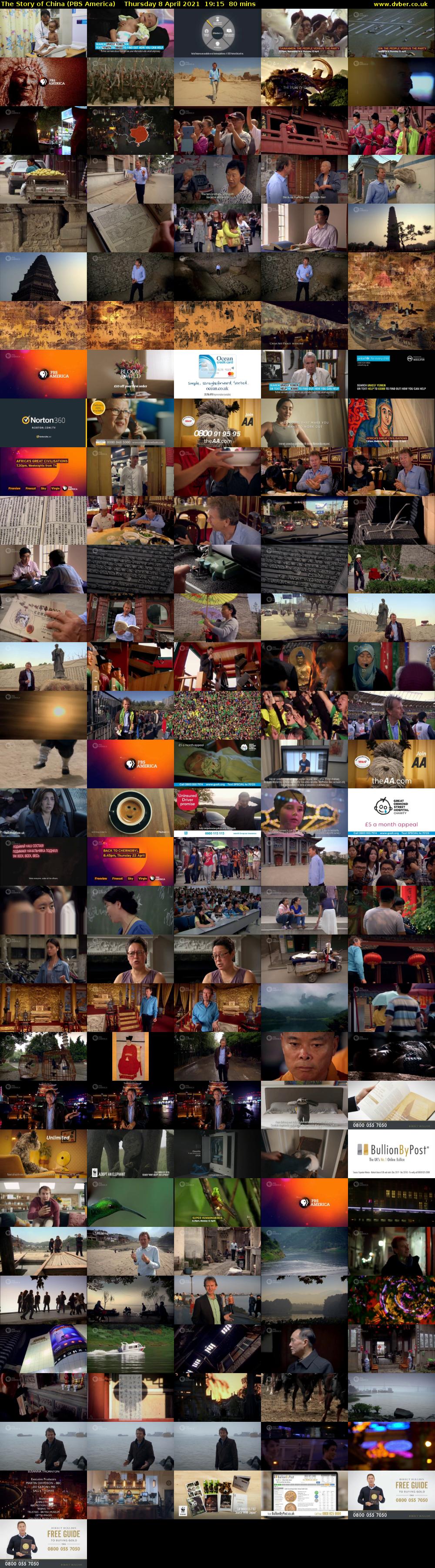 The Story of China (PBS America) Thursday 8 April 2021 19:15 - 20:35
