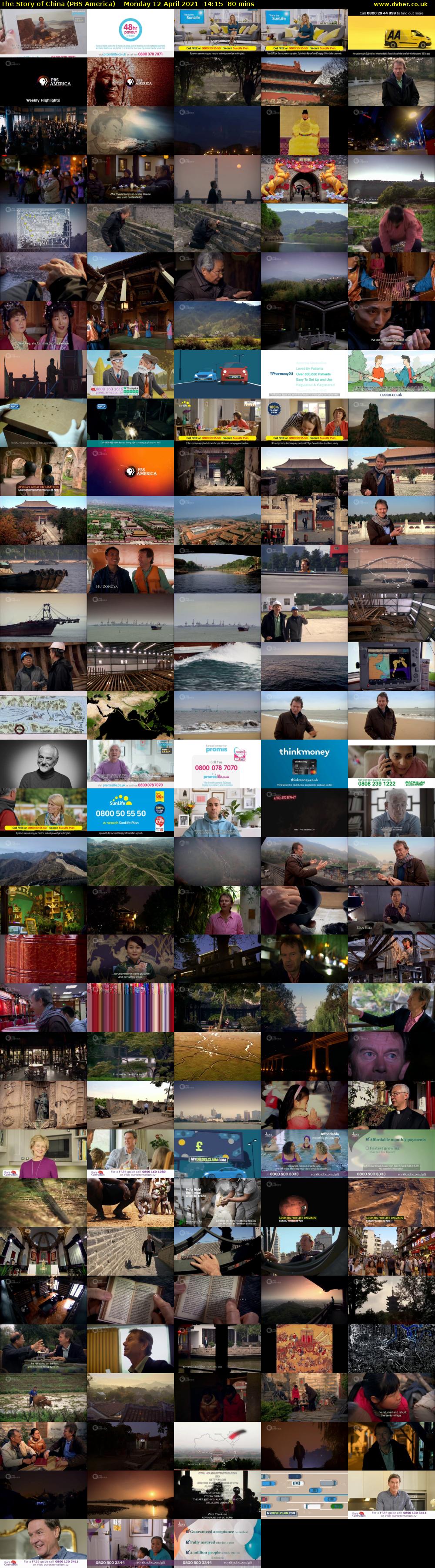 The Story of China (PBS America) Monday 12 April 2021 14:15 - 15:35