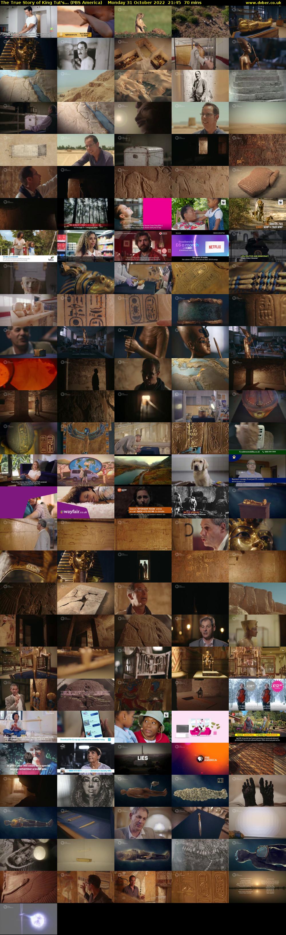 The True Story of King Tut's... (PBS America) Monday 31 October 2022 21:45 - 22:55