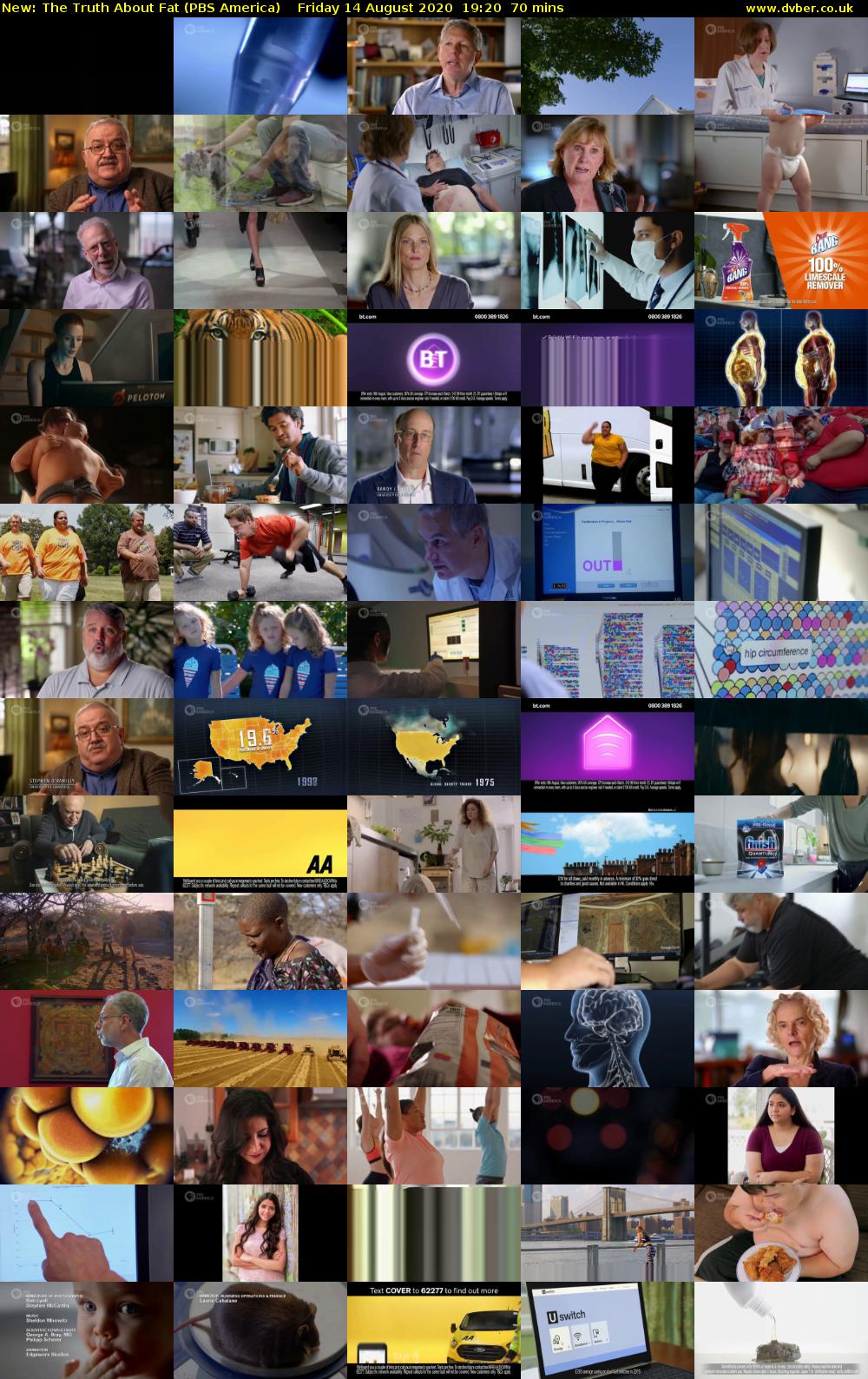 The Truth About Fat (PBS America) Friday 14 August 2020 19:20 - 20:30