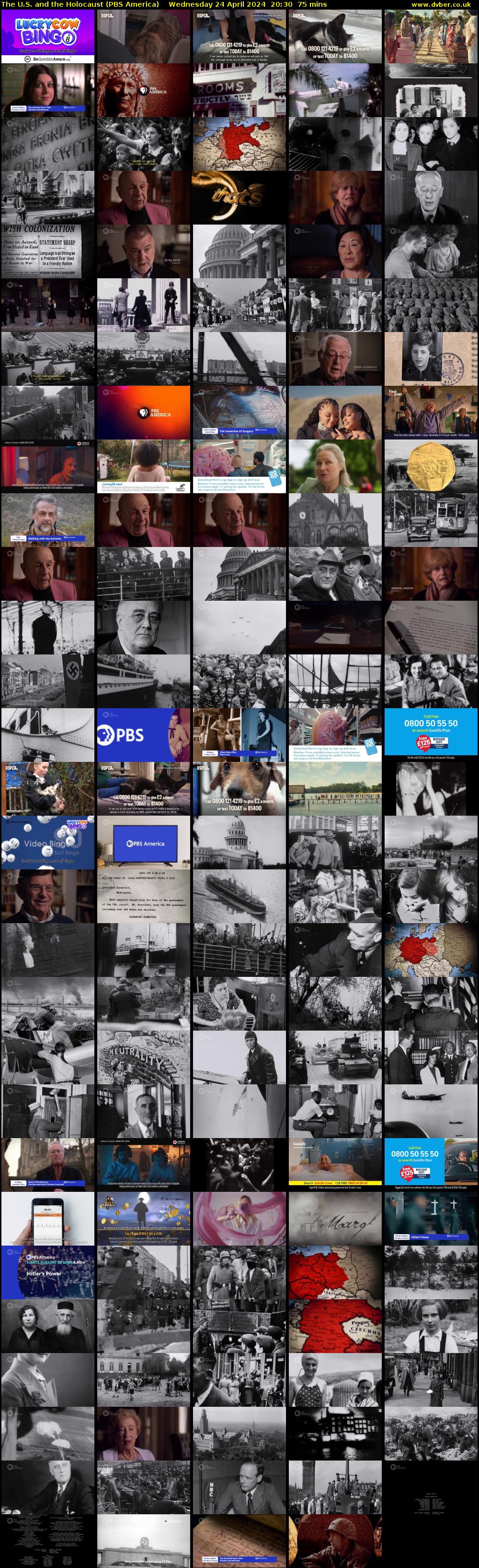 The U.S. and the Holocaust (PBS America) Wednesday 24 April 2024 20:30 - 21:45