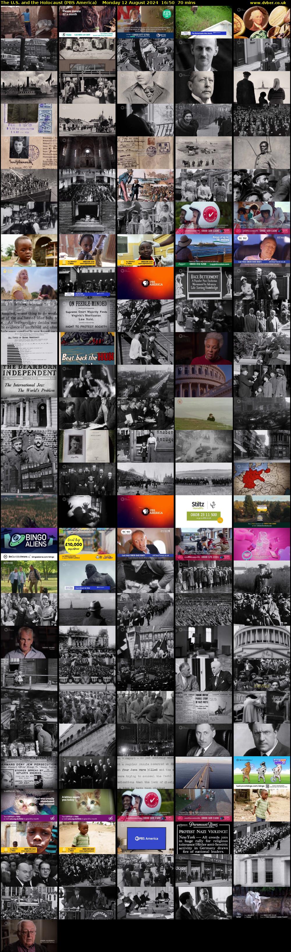 The U.S. and the Holocaust (PBS America) Monday 12 August 2024 16:50 - 18:00