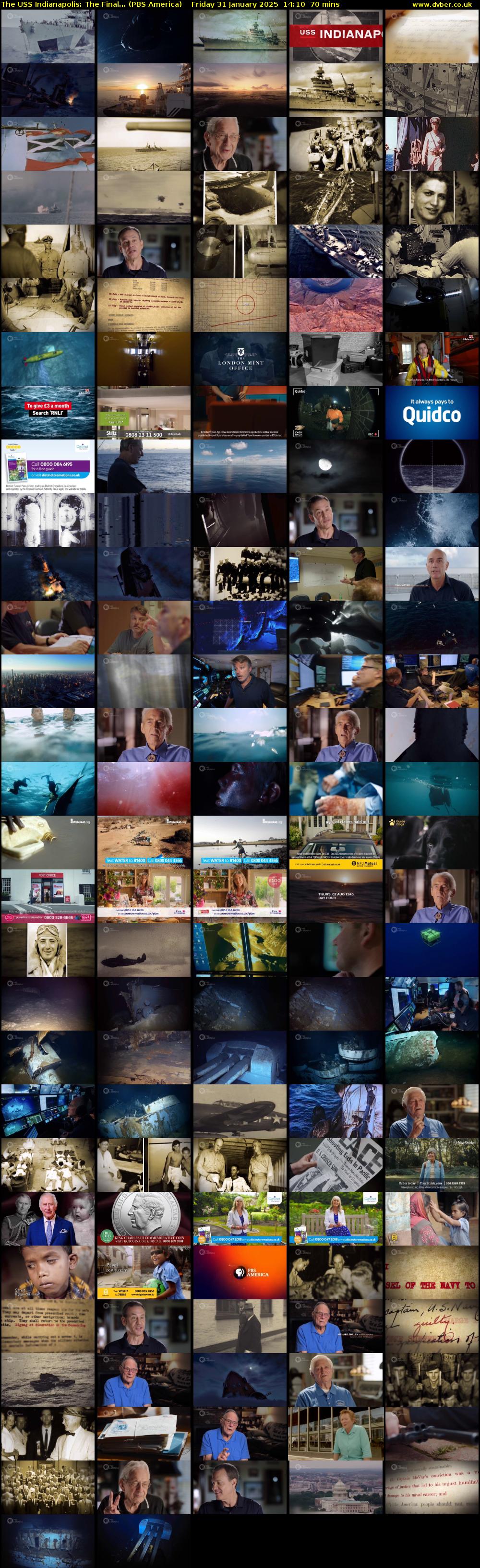 The USS Indianapolis: The Final... (PBS America) Friday 31 January 2025 14:10 - 15:20