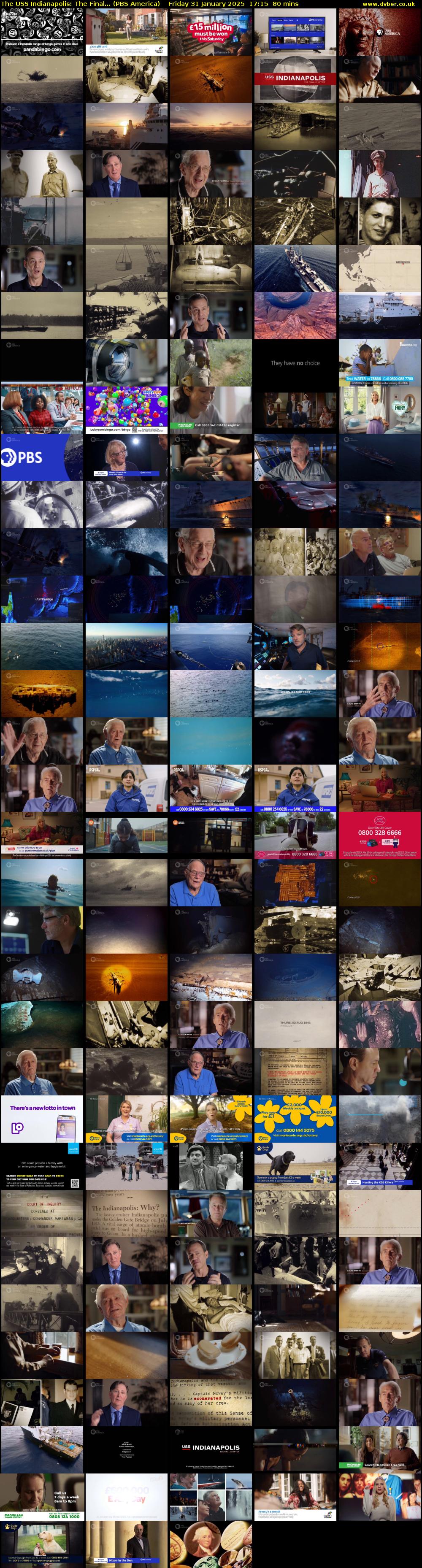 The USS Indianapolis: The Final... (PBS America) Friday 31 January 2025 17:15 - 18:35